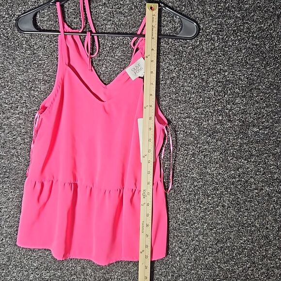 NWT Olive and Oak Pink XS Spaghetti Strap Top Blouse - Picture 7 of 12